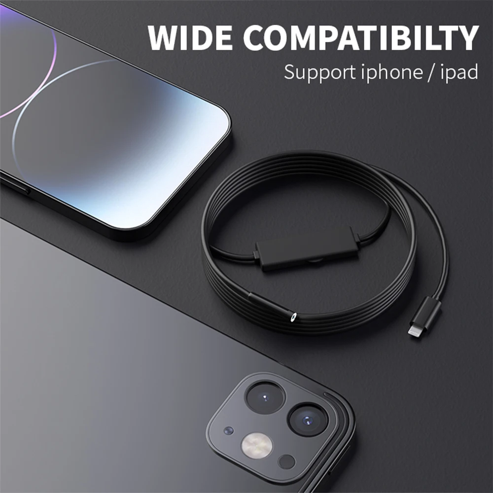 WDLUCKY 8mm Endoscope Camera Waterproof Inspection Camera USB car Endoscope Borescope IOS Endoscope For Iphone