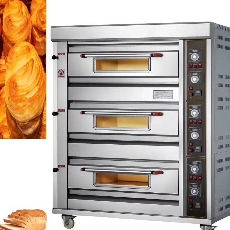 Stainless Steel Large Capacity Industrial Deck Oven Gas Oven Commerce Cheap Baking Oven