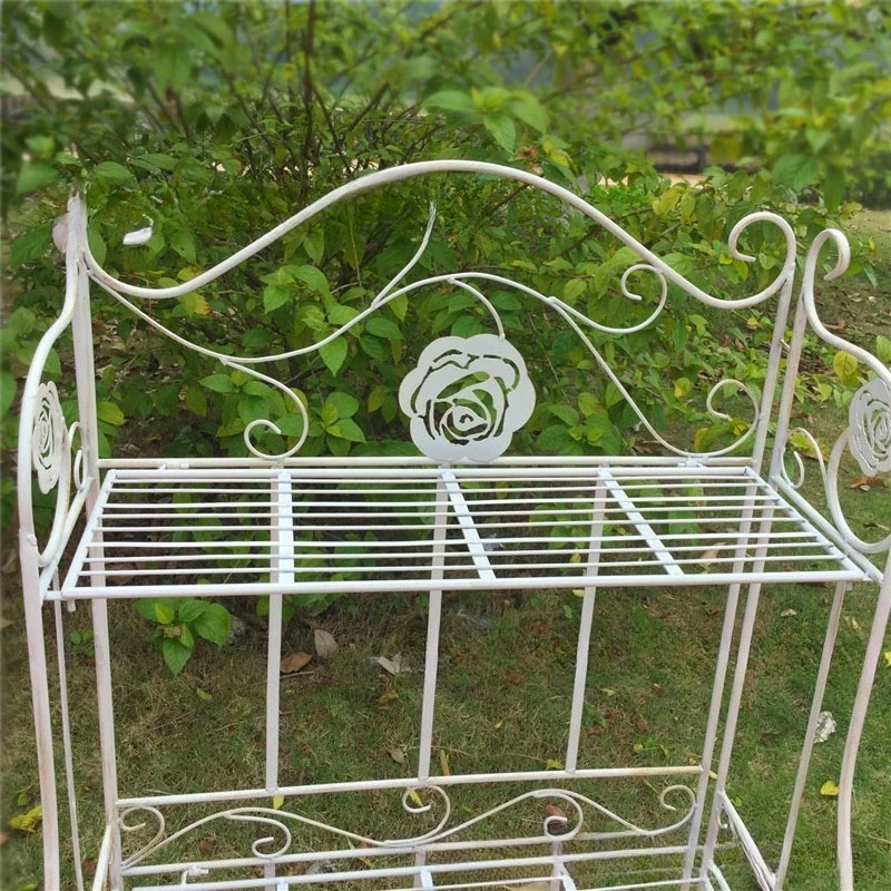 Simple wrought iron multi-layer flower stand courtyard flower shop balcony succulent flower pot foldable storage rack floor type