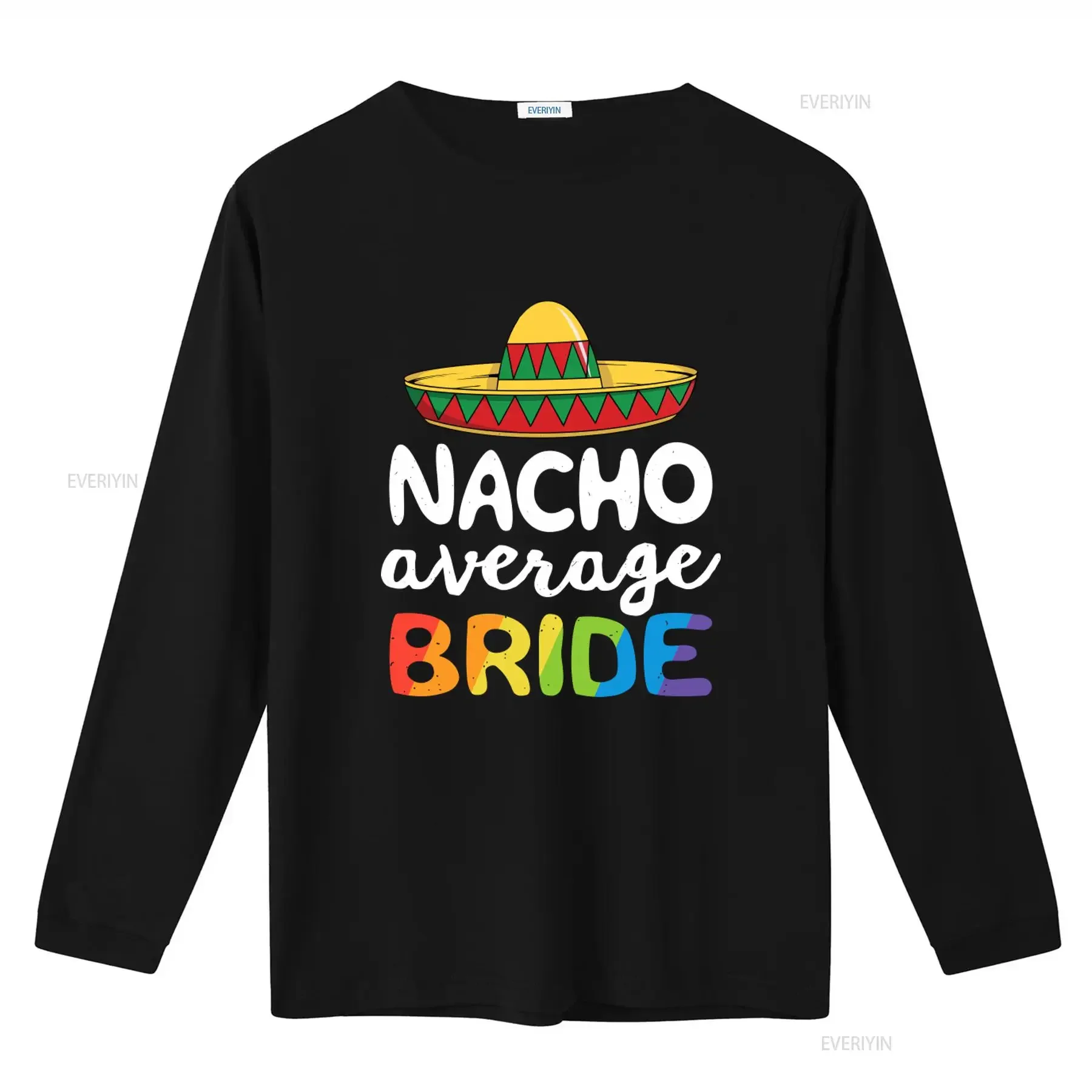 Nacho Average Bride T Shirt Funny Gay Pride Spanish Puns with Rainbow Parade Design vintage Washed graphic Soft