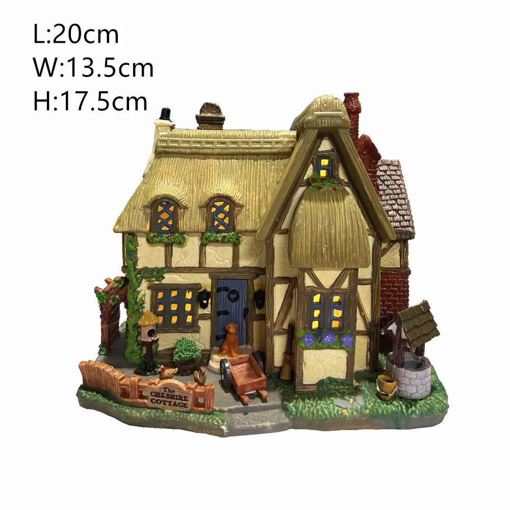 Lemax Ceramic Painted House Figurine Miniature Halloween Christmas Sand Table Building Ornaments Gifts view 4