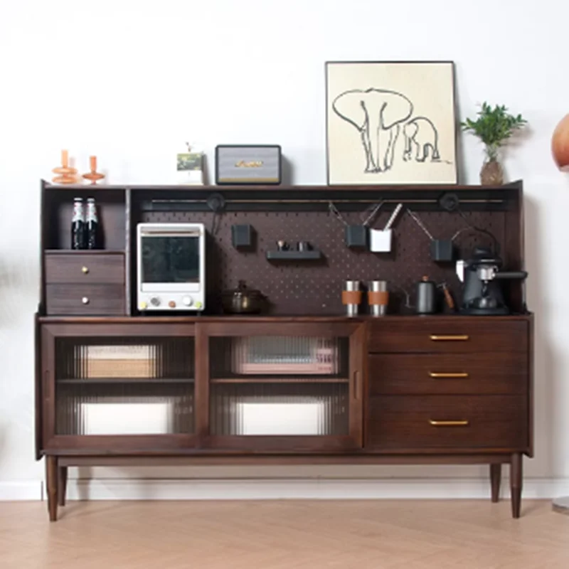 

#*a forMoveable Large Cabinet Drawers Multiple Glass Shelves Modern Tall Cabinet Nordic Luxury Wooden Alacena Cocina Despensa Fu