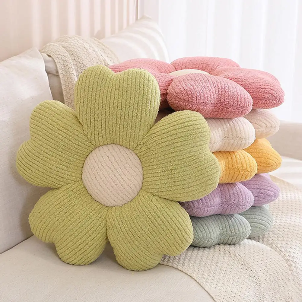 Practical Cute Flower Floor Pillow Cushion Good Elasticity Floor Pillow Cherry Blossom Petal Shape Household Supplies