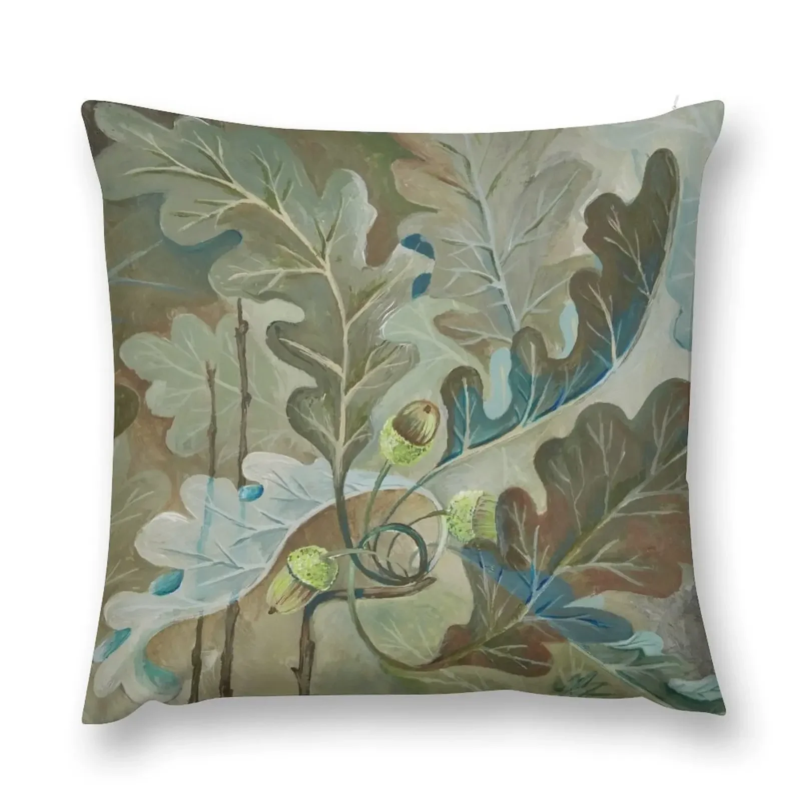 

Oak Leaves and Acorns Throw Pillow Christmas Pillows Christmas Pillow Covers bed pillows Custom Cushion Photo pillow
