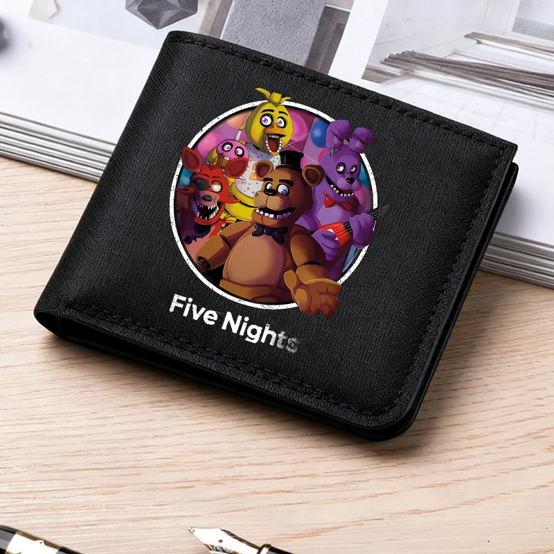 

Five Nights At Freddys Canvas Wallets Game FNAF Multi-card Slot Billfolds Boys Folding Card Holders Short Coin Purses Xmas Gift