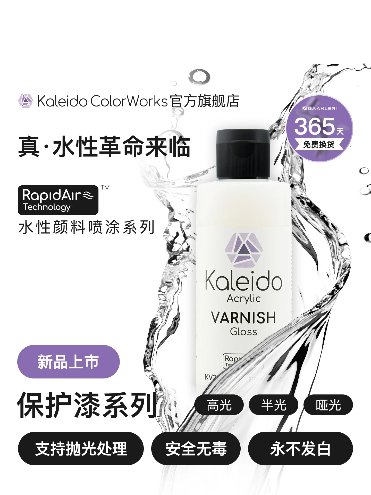 Protective Paint Extinction Matte Water Based Semi-gloss Bright Light Varnish Model Coloring pPigment KV101-KV203