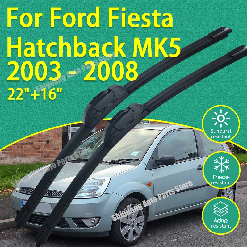 

Новые передние дворники с силиконовым покрытием, щетки лобового стекла для Ford Fiesta Hatchback MK5 2003-2008, аксессуары для автомобильных дворников