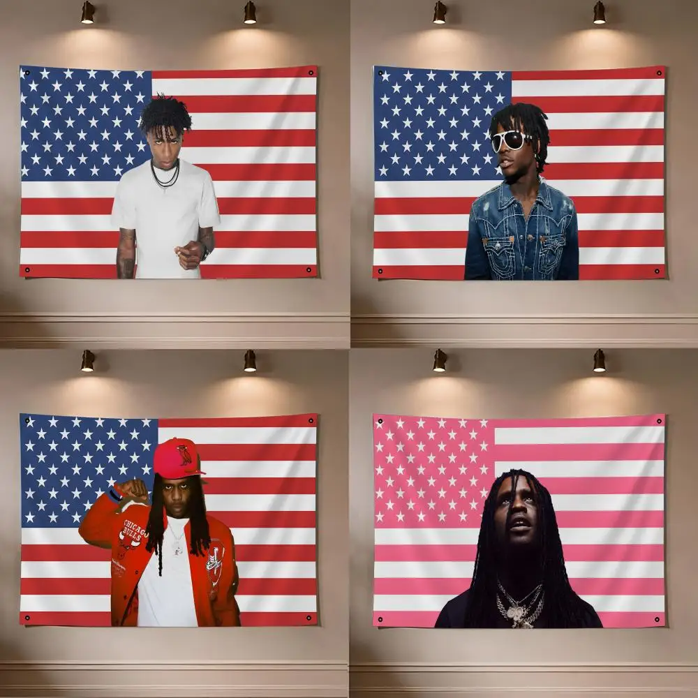 Singer Chief Keef Flags flag For Room Dorm Camping Picnic Art Style Garage Bar wall Decoration Banner