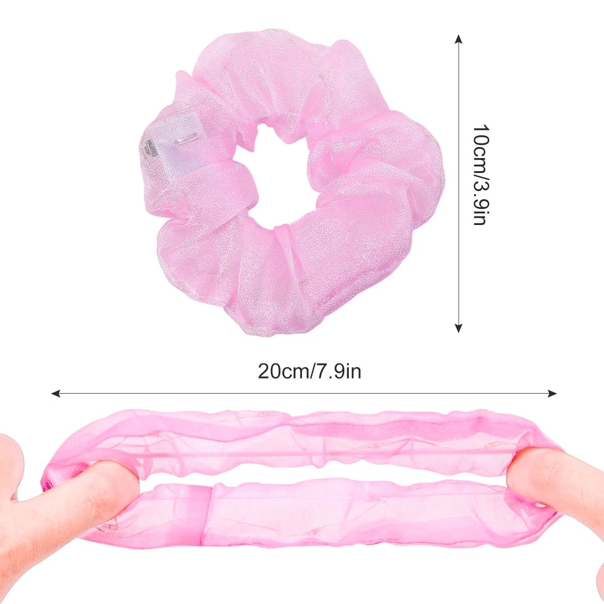 New Christmas Personality LED Light-emitting Pudding Large Intestine Ring Headdress European And Women Tie Hair Accessories