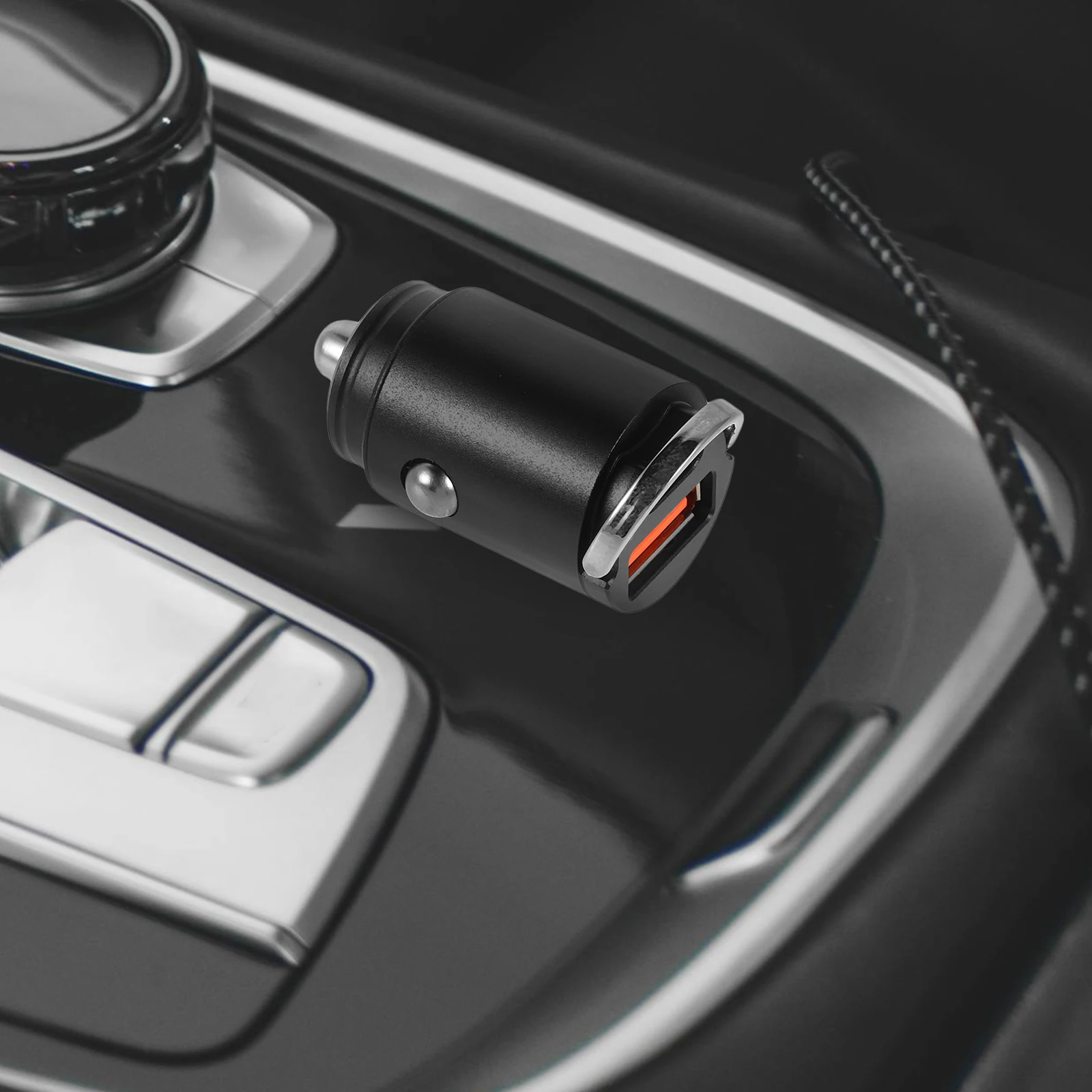 

Dual Port Car with USB-C Flush Design for Fast Charging Compact Type C Car Alloy Laptop Type C Adapter