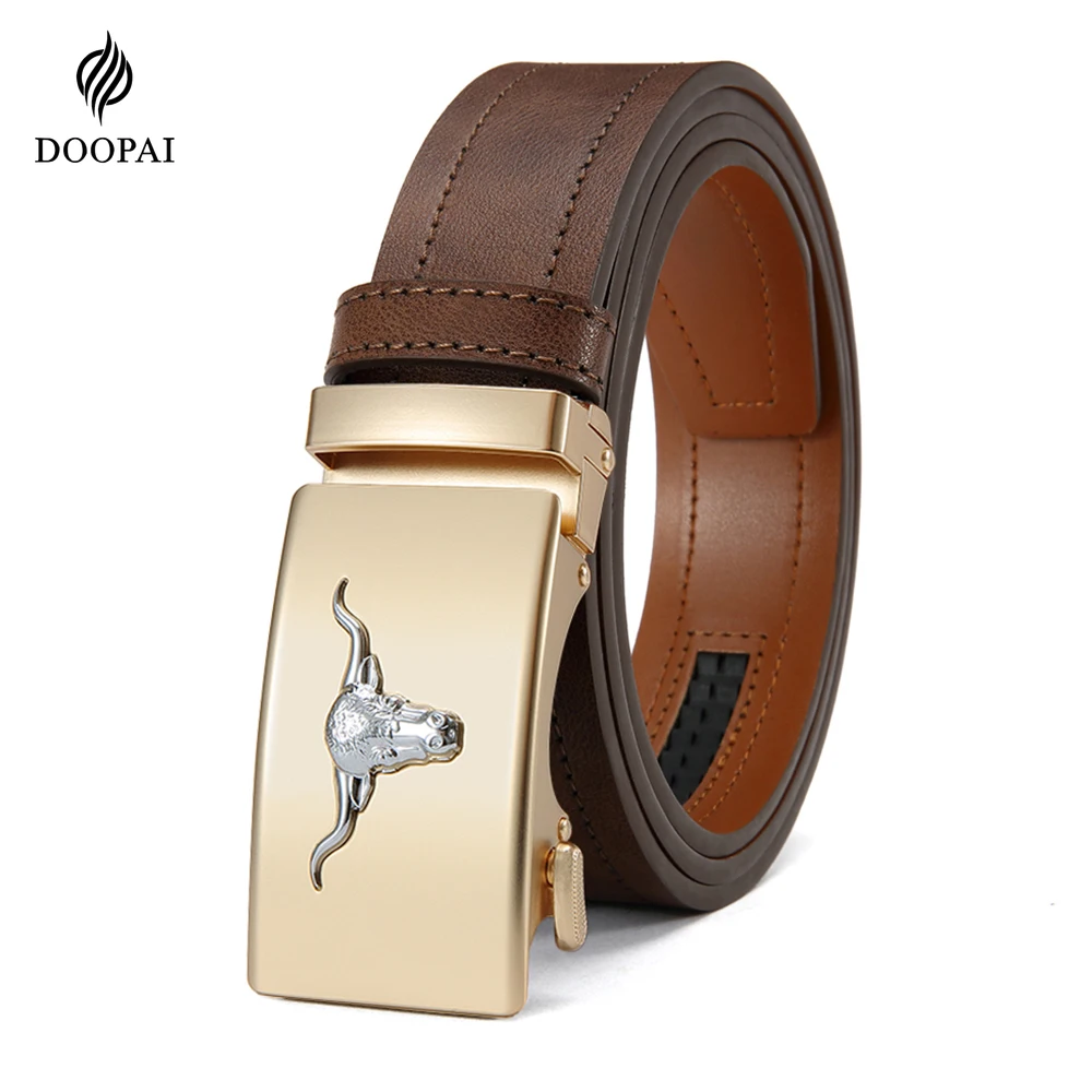 Men Belt Metal Automatic Buckle PU Leather Belt Top Quality Men's Belt Luxury Designer Leather Belts for Men Male Belts