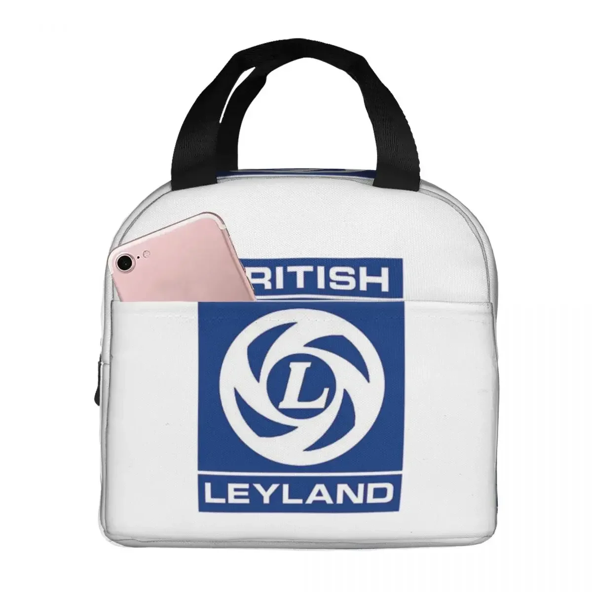 British Leyland Logo Insulated Lunch Bags Resuable Picnic Bags Thermal Cooler Lunch Box Lunch Tote for Woman Work Kids School