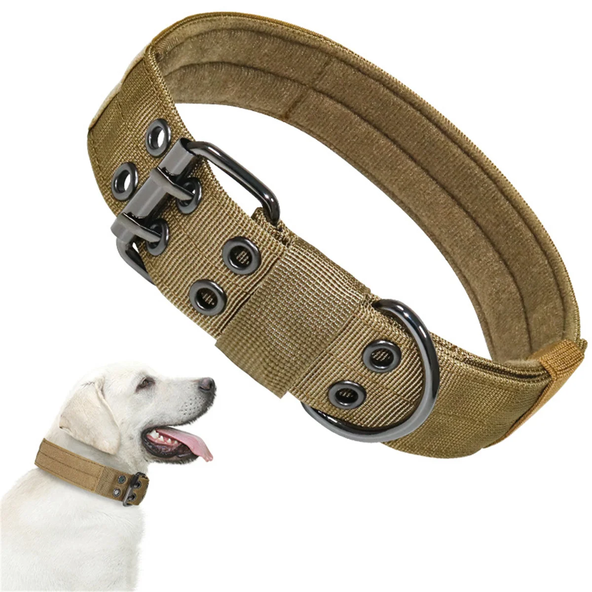 Collar táctico duradero para perro, Correa militar ajustable para mascotas, accesorios de entrenamiento para perros medianos y grandes, Pastor Alemán