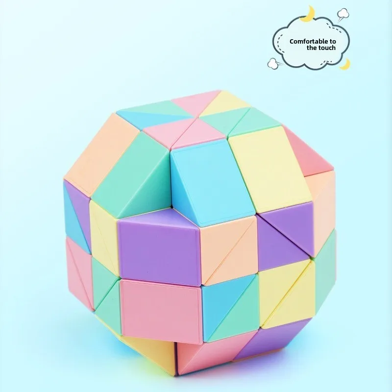 MoYu Magic Ruler Macarone 24/36/48/60/72 Segments Cubo Magico Snake Twist Cube Puzzle Kid Educational Toy for Children Gift