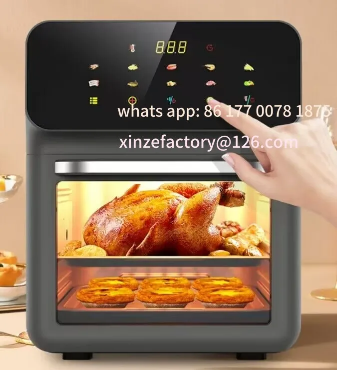 Настраиваемые 9л безмасляные конвекционные жаровни, электрические двойное управление, цифровые сенсорные умные фритюрницы с ЖК-дисплеем Настраиваемые 9л безмасляные конвекционные жаровни, электрические двойное управление, цифровые сенсорные умные фритюрницы с ЖК-дисплеем