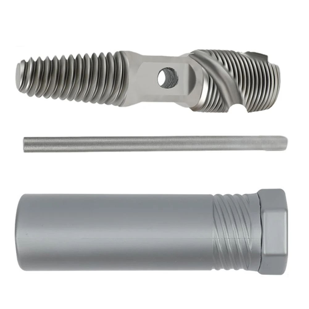 Water Pipe Extractor Threaded Extractor Double Head Design Silver 40CR Broken Screw Extractor Drill Bits  Water