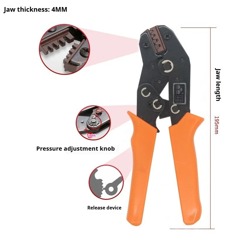 Multi-function Electrician Crimping Tool SN-28B/48B/02C/06WF Labor Saving Ratchet Crimper, Cold Press Pliers for Bare Wire Termi