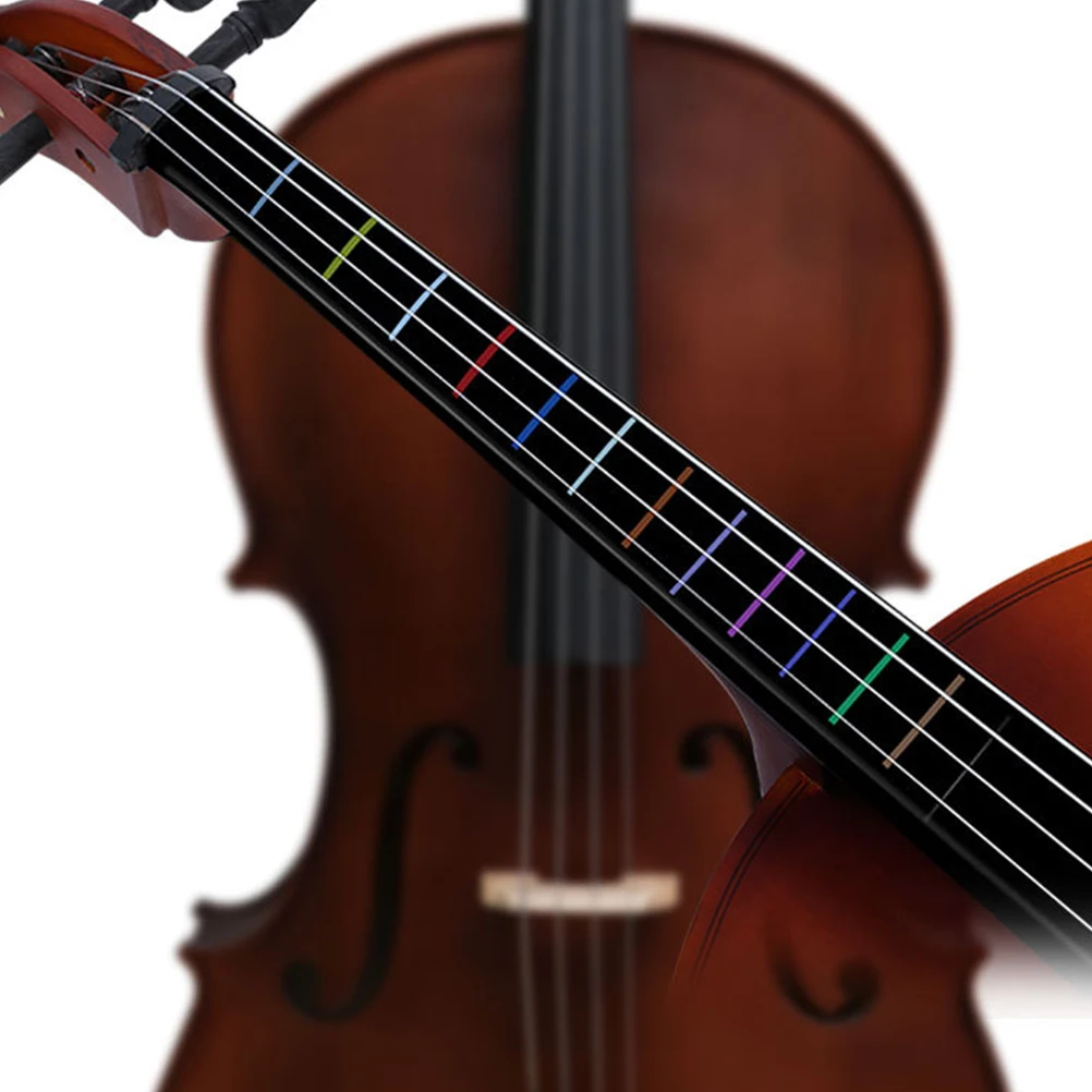 

Cello Fingerboard Label Sticker Yellow For 1/4 Size Cello Durable Removable Learning Aid Beginner Practice Tool