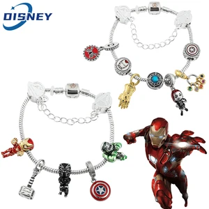 Disney Superhelden Armband Infinity Stones Thor Hammer Iron Man Black Panther DIY Kristallkonten Charme Armbänder für Frauenschmuck 8 Hauptpanther -Armbandverkauf von Black Panther - №8