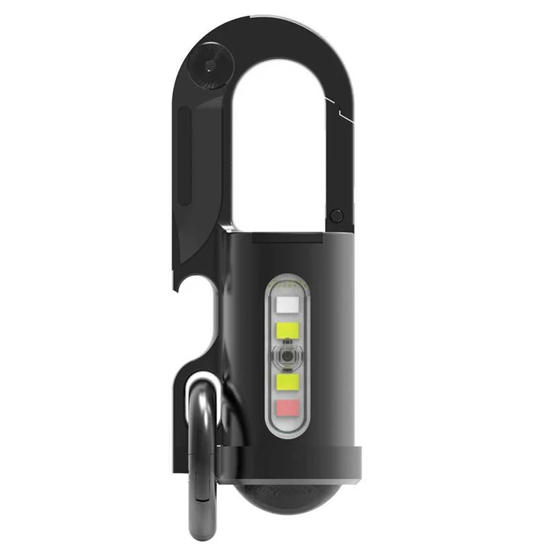 Rechargeable Keychain Flashlight Mini Keychain Flashlight Waterproof Compact Pocket COB Light for Outdoor Work Black