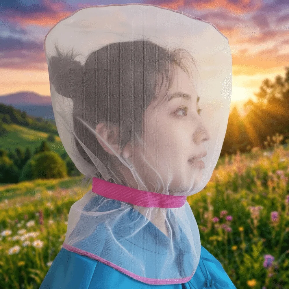 Breathable Head Cover Mosquito Net Mosquito Protection Wear-resistant Anti-willow Catkin Face Mask Polyester Multifunctional