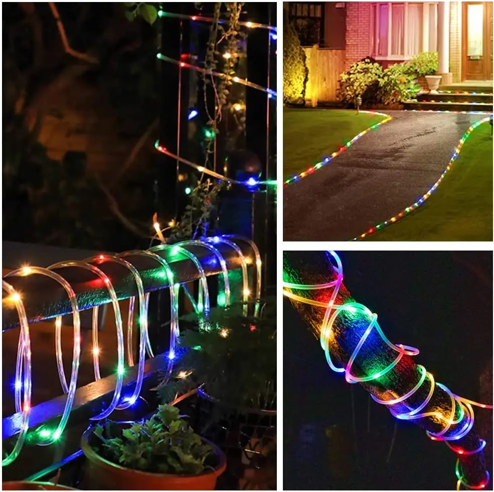 Decoração do jardim ao ar livre luzes tubo com controle remoto winkle firefly lâmpadas interior ao ar livre para festa de casamento em casa jardim acampamento deco