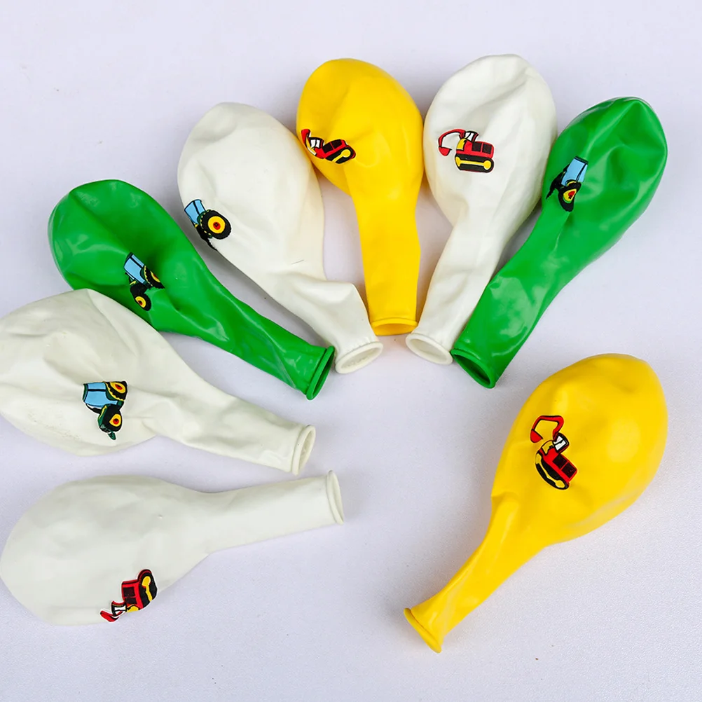 

40Pcs Construction Vehicle Balloons Set 12 Inch Excavator Balloons Latex Print Birthday Party Decoration Favors