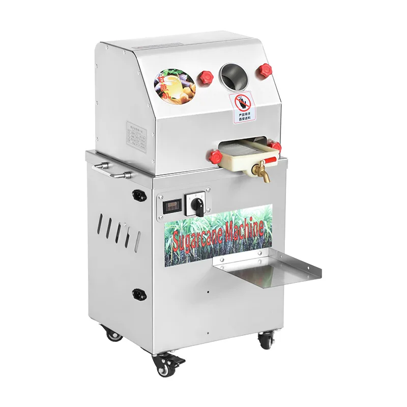 Electric Sugarcane Juicer Stainless Steel Commercial Electric Sugarcane Juicer Dual Power Supply Fully Automatic Stall