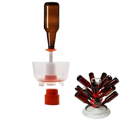 Home Beer & Wine Bottle Washer Rinser Disinfection Sterilizer Adapter for Homebrew Laboratory Bar Kitchen Cleaning Tools