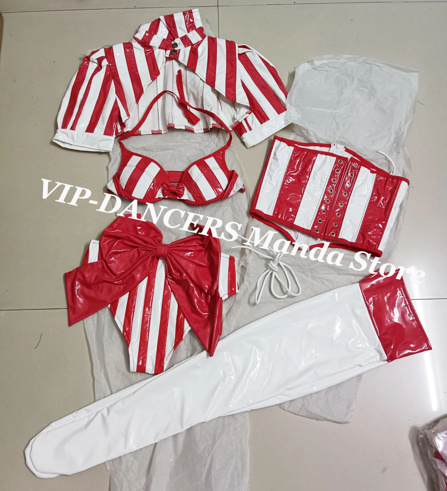 Female Nightclub Dancing Stage Costume Christmas Sexy Bikini Gogo Outfits Bar Dancer Performance Wear Festival Clothing VDB4548