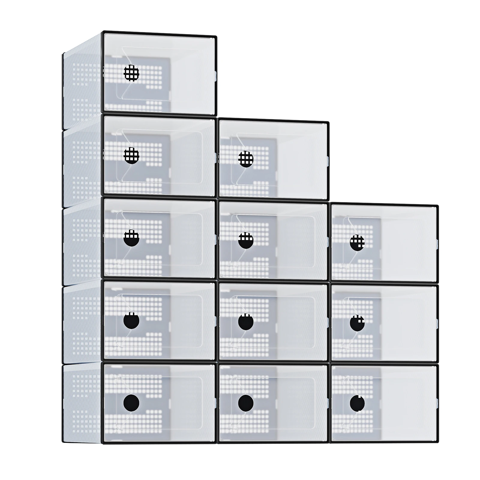 multi-layer stacked shoe boxes