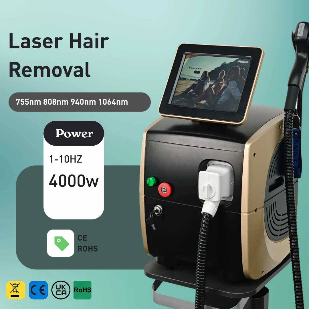 

4000W Ice Platinum Laser Epilator Professional Diode Laser Machine Permanent Hair Remover for Woman Home Epilator Painless Hair