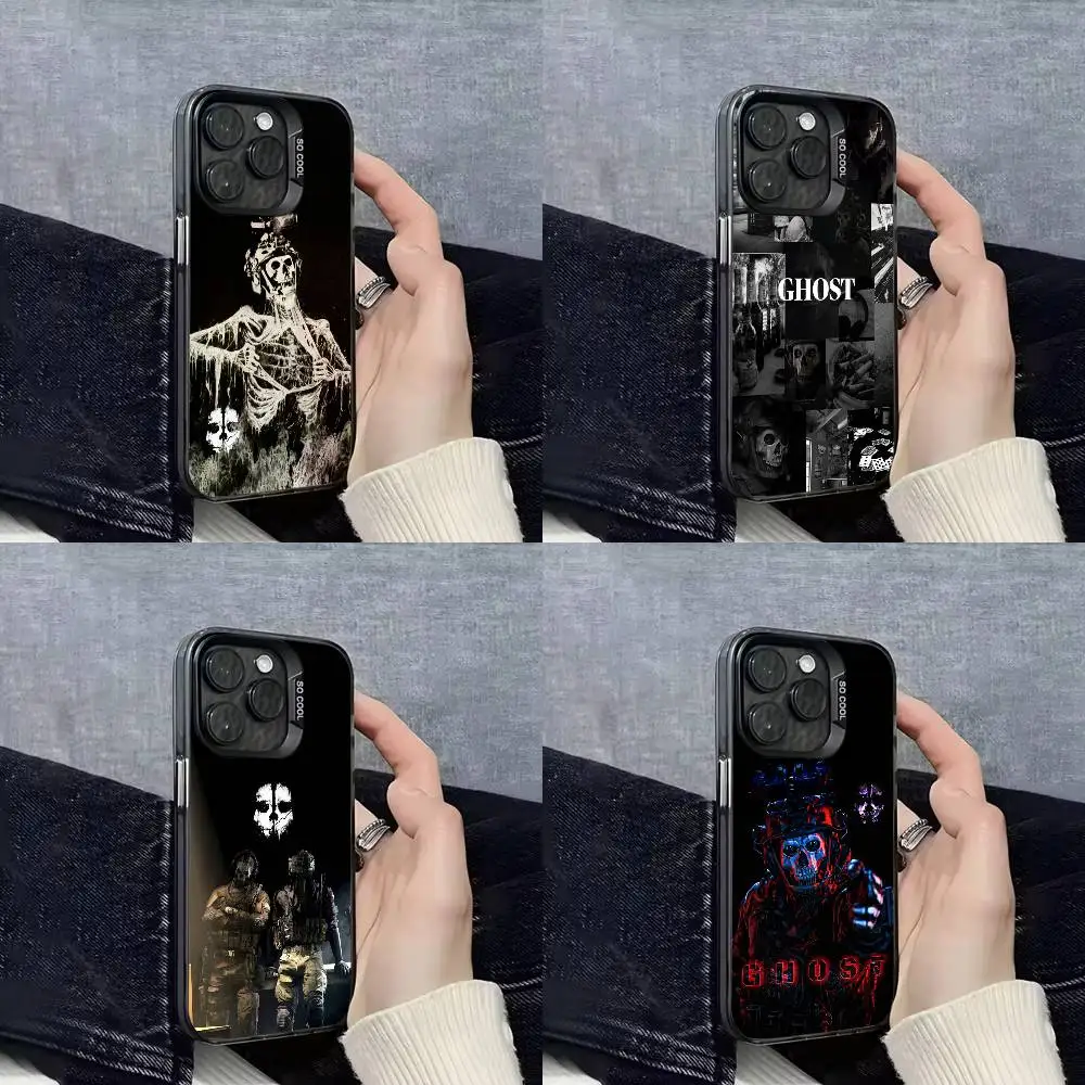 

COD Call Of D-Duty Ghost Phone Case For iPhone 16,15,14,13,12,11,Mini,Pro,E,SE4,XS,MAX Black Candy Matte Cover