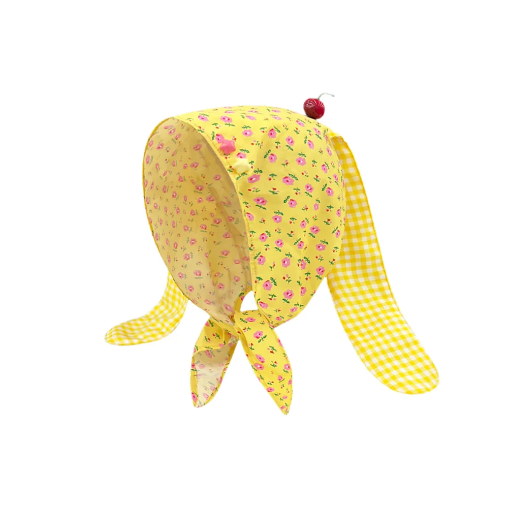

Elegant Y2K Korean Lop Ear Rabbit Hat Bowknot Polka Dot Floral Hair Scarf Sweet Cherry Pullover Cap Clothing Accessories
