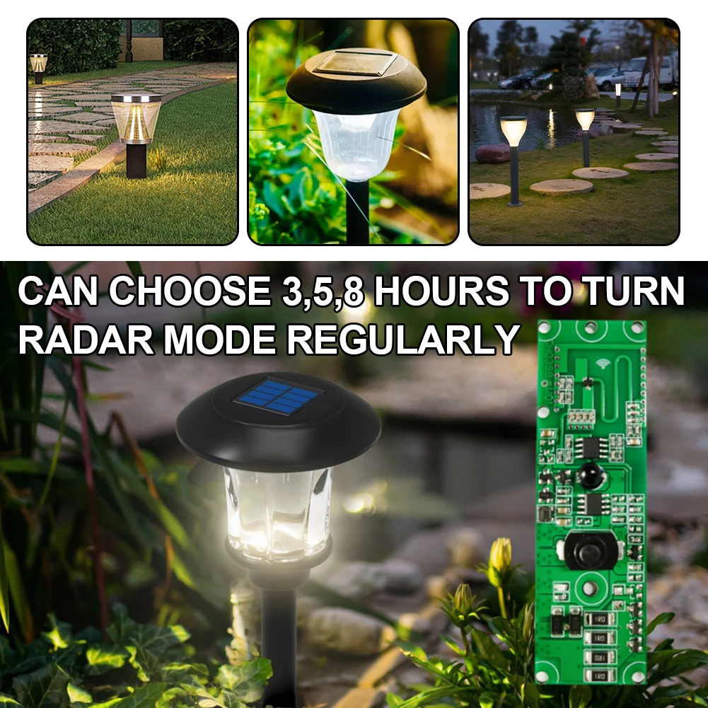 Solar Wall Light Circuit Board Interruptor, controle remoto, LED Driver Board Controller, Micro-ondas Radar, Indução do corpo, 3.2V, 3.7V