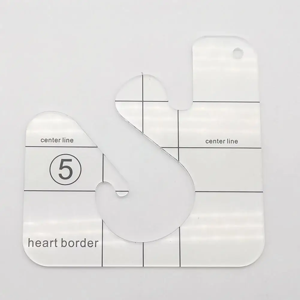 Precise Quilting Patterns Practical Acrylic Quilting Template Free Motion Ruler for Diy Craft Domestic Sewing Machine Enhance
