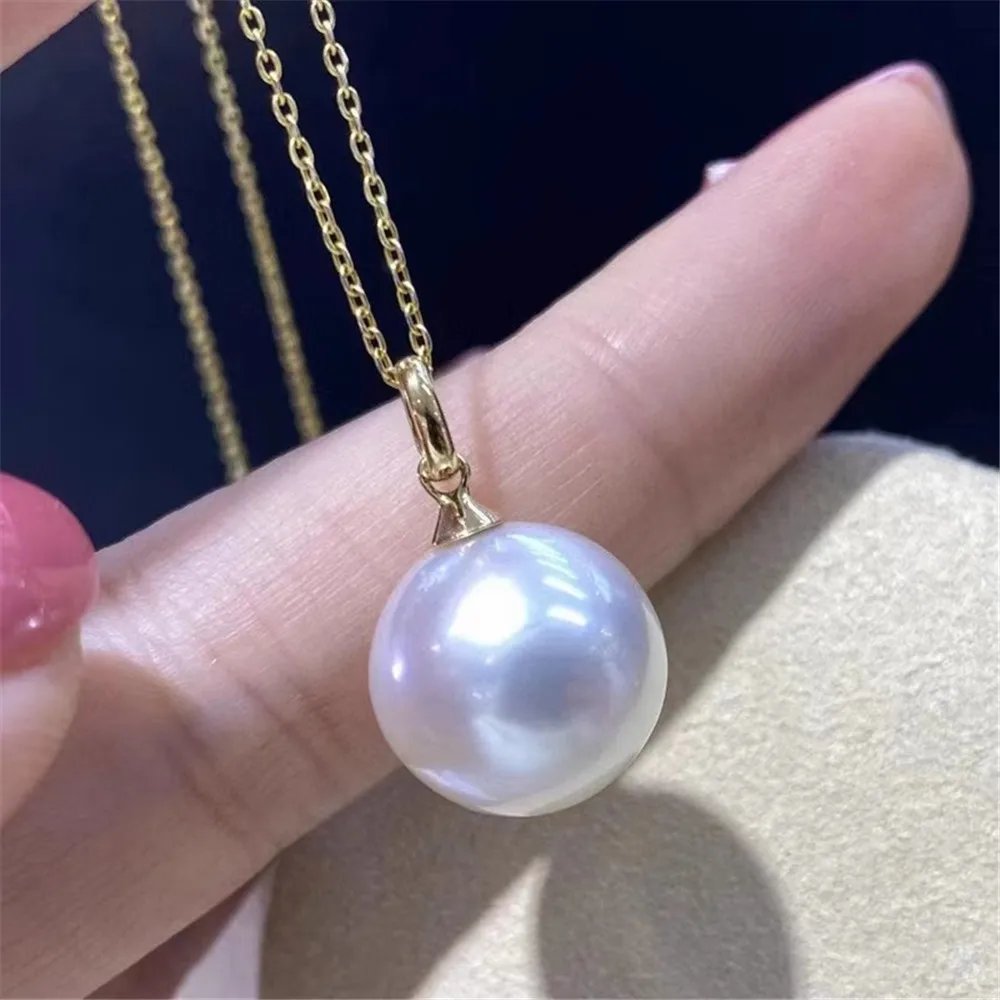 

DIY Pearl Accessories S925 Sterling Silver Pendant Empty Support K Gold Silver Necklace Pendant Fit 8-12mm Circle D029