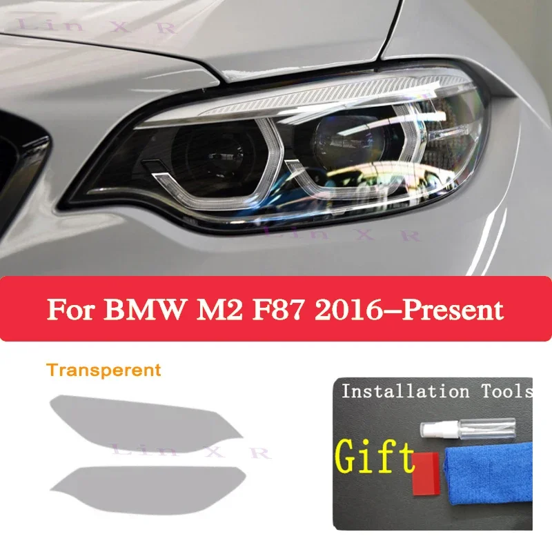 

Защитная пленка из ТПУ для BMW 2 серии M2 F87 2016-2021, защитная пленка для фар автомобиля, защита от царапин, наклейка для ремонта передних фар, аксессуары