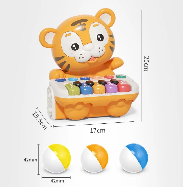 Little Tiger Toy Baby Early Education Puzzle Baby 0-2 anni