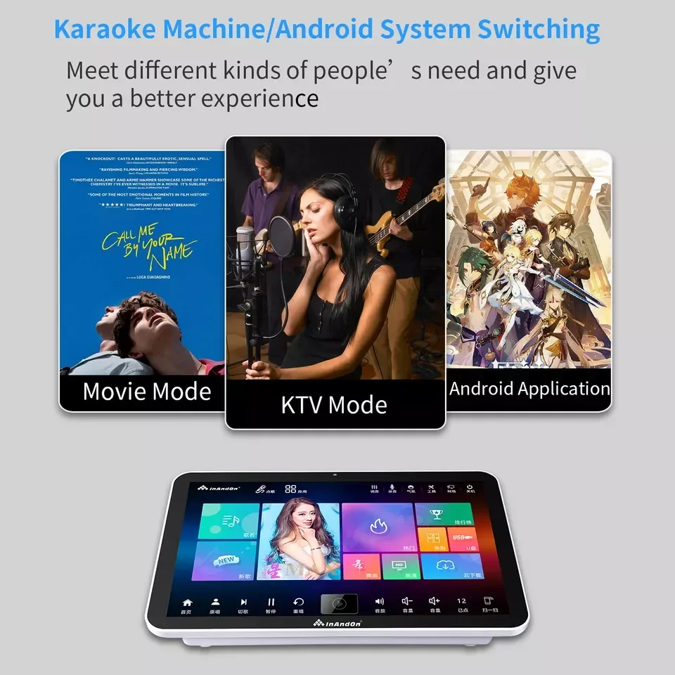 KTV Entertainment 8TB Professional Karaoke System InAndOn Karaoke Player with Amplifier Speakers Chinese Karaoke Machine