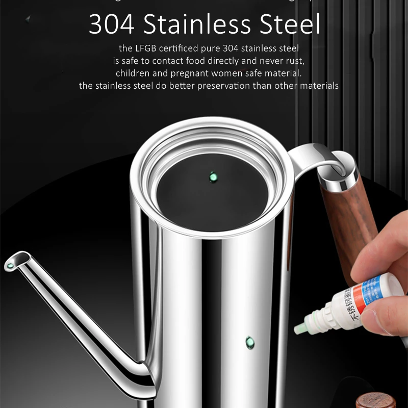 7.5cm Diameter 16/20cm Height 304 Stainless Steel Kitchen Oiler Ultra Thick Fall Resistant Oil Dispenser with Anti-drip Spout
