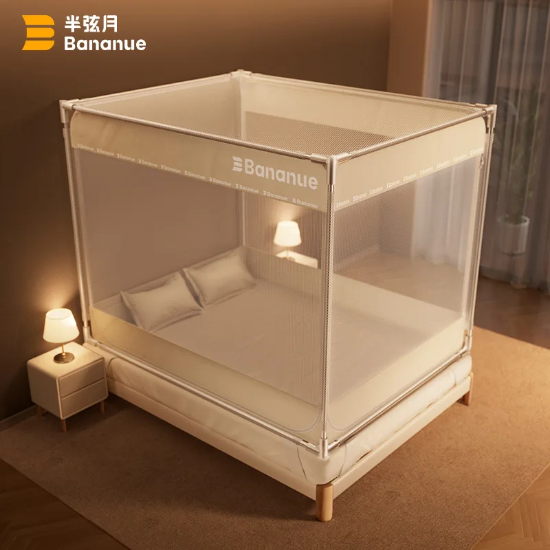 

Custom Half Moon Household Mosquito Net Children Anti-Fall Class A Bottom-Fitted Bed Sheet Style Bedroom Full Enclosure Mong