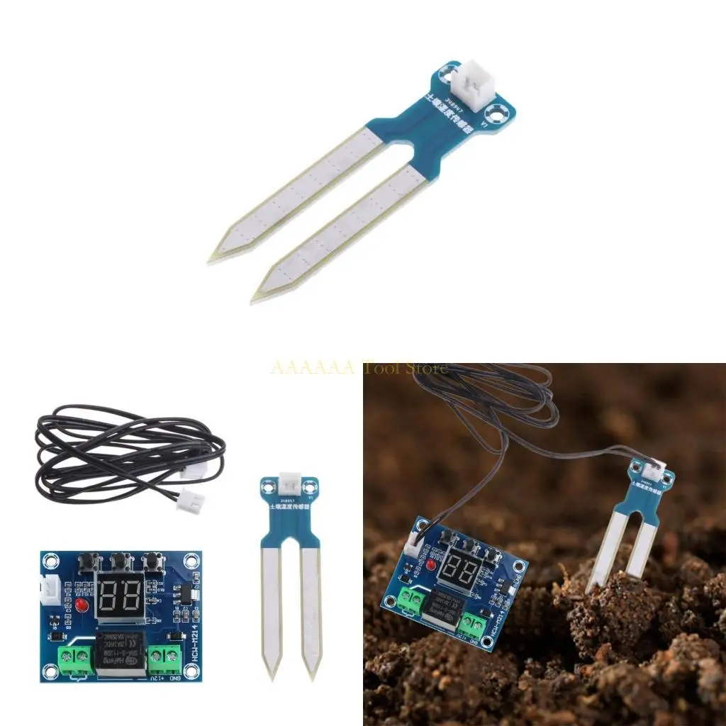 

A2BE Soil Moisture Controller for Auto Irrigation for DC 12V Soil Humidity Controller with Threshold Setting Automatic Wateri