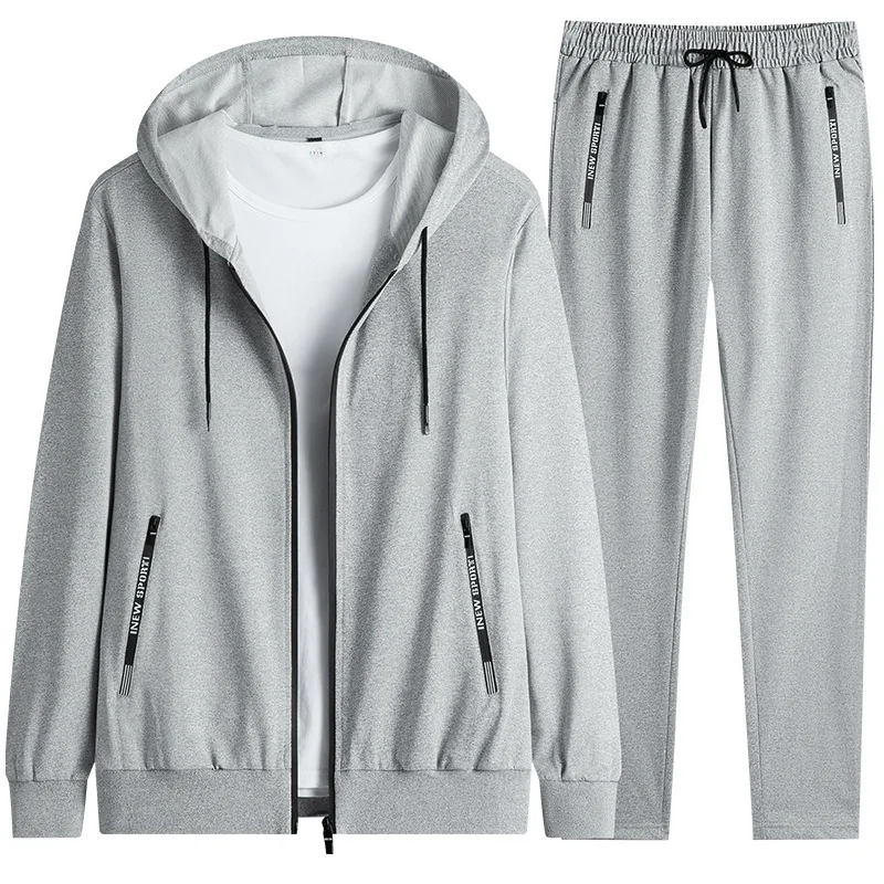 

Men's Hooded Sporty Sets Casual Autumn Iong Sleeve Cardigan Coat Trousers Comfort Outdoor Jogging Pants Tops Two-piece Sets