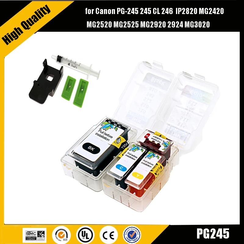 Einkshop PG-245XL 245XL 246XL PG245 CL246 Smart Cartridge Refill Kit Ink Cartridge for CanonPixma iP2820 MX492 MG2924 MG2520 Pri