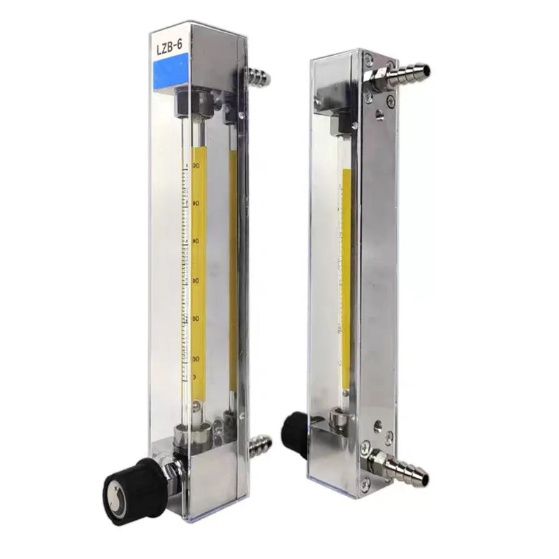 مقياس تدفق الهواء منخفض التدفق 2.5-1000 مل/دقيقة مقياس تدفق الغاز مقياس دوار مع صمام التحكم