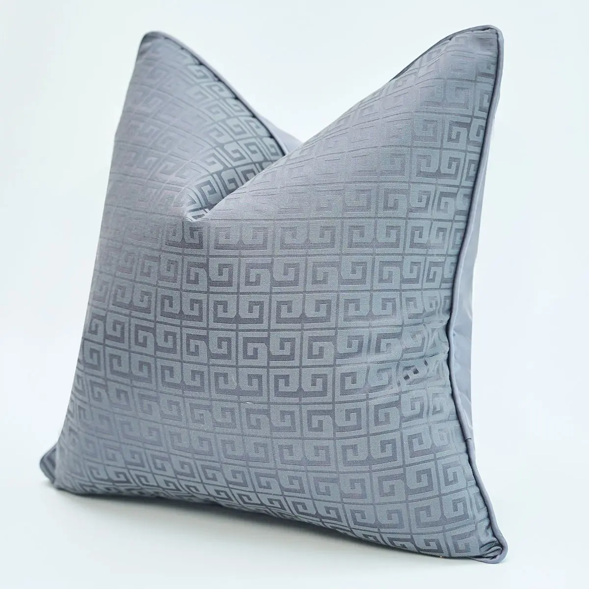 Design Luxury Sofa Cushion Cover Geometric Chinese Style Gray Blue  Pillow Cover for Home Hotel Sofa Bedroom Decoration