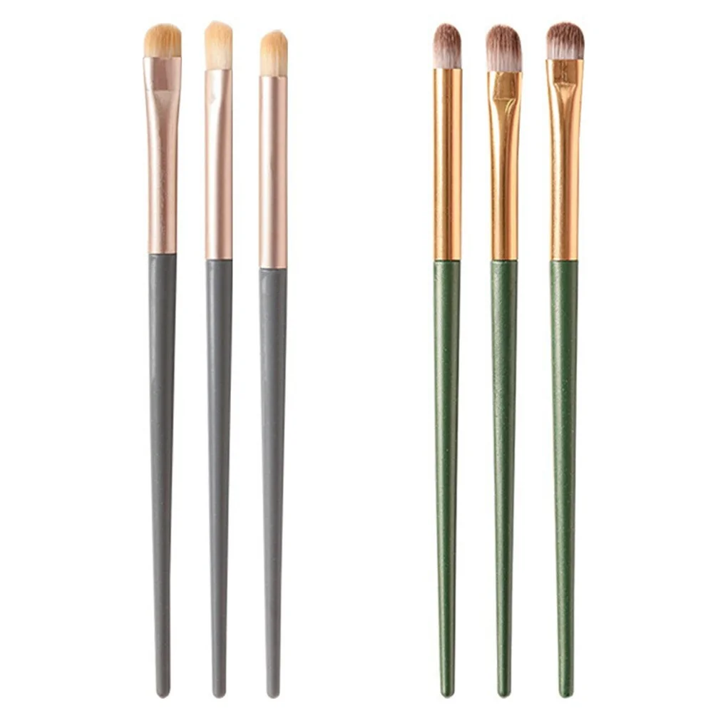 3PCS Eye Shadow Detail Brushes Soft Eyebrow Lying Silkworm Multifunction Makeup Brush Set Beauty Eyes Cosmetic Tools