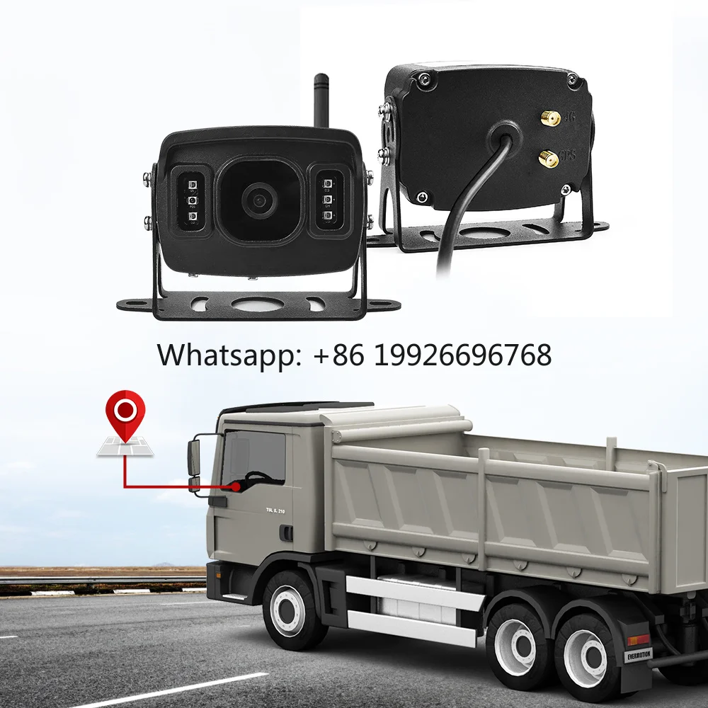 4G GPS Wireless Rear Camera DVR System IP68 Waterproof Dash Cam IR Night Vision 720P/1080P Driving Backup Camera with Beidou