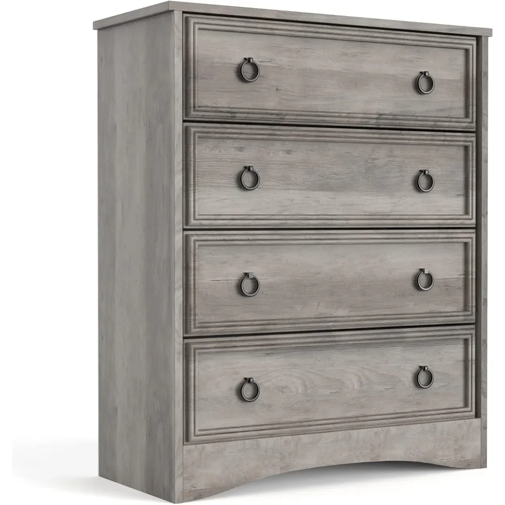 Modern 4 Drawer Dresser, Dresser for Bedroom,Tall Chest of Drawers, Organizadores de Armários e Armazenamento de Roupas, Easy Pull Handle